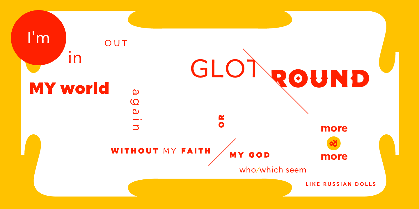 Beispiel einer Glot Round-Schriftart #8
